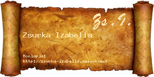Zsurka Izabella névjegykártya